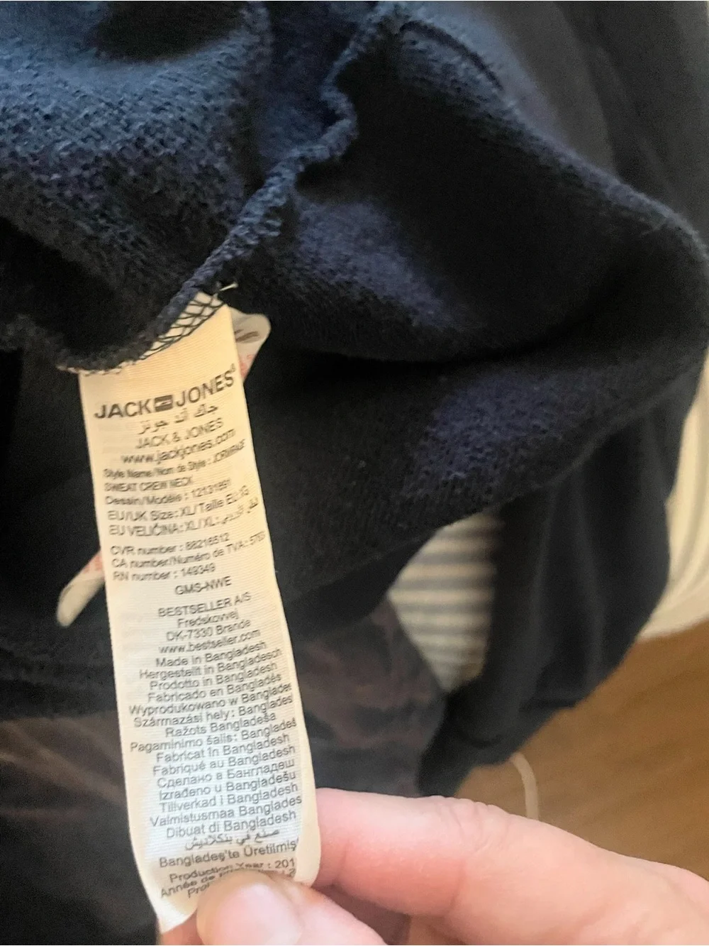 Jack & Jones JORMIRAGE Navy Palm Pocket Sweatshirt XL